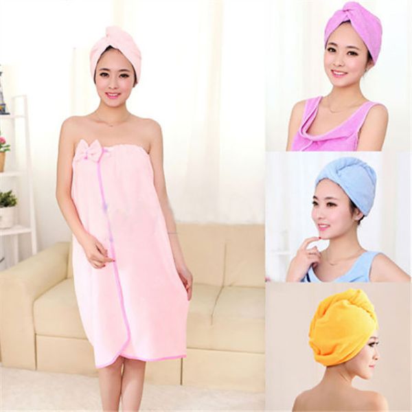 

soft towels dry microfiber wrap turban hair home living bath towel cap 3 colors