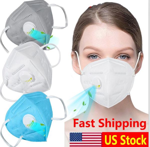 

5-слойный Гражданский маска с дыханием клапан фильтра высокой эффективности фильтрации пыли Рот маска респиратора многоразовые маски
