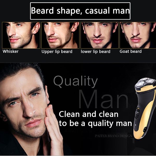 

3d floating portable electric shaver triple head multifunction men's washable usb charging razor wet and dry beard trimmer