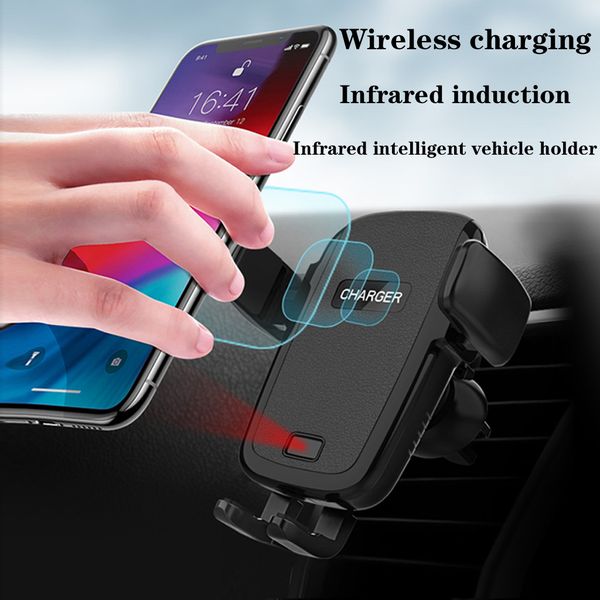 

car holder wireless charger air conditioner outlet bracket wireless charger for 4.0-6.2 inch mobile phone #lr25