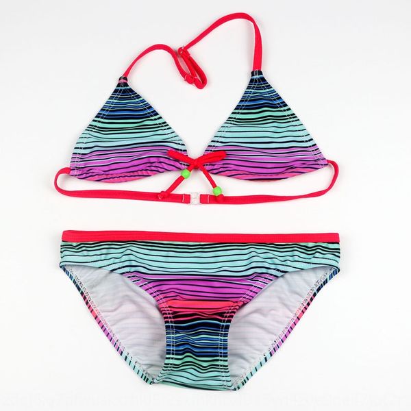 

cute striped pattern split girls children's bikini cute striped pattern split children's bikini swimsuit girls swimsuit, White;black