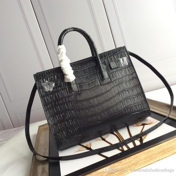 

2019 luxury european and american alligator pattern brand new lady real leather shoulder bag tote purse handbag