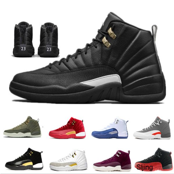 

2019 new 12 12s gym red wntr mens basketball shoes for man michigan bulls flu game unc french sneaker trainers sports designer shoe