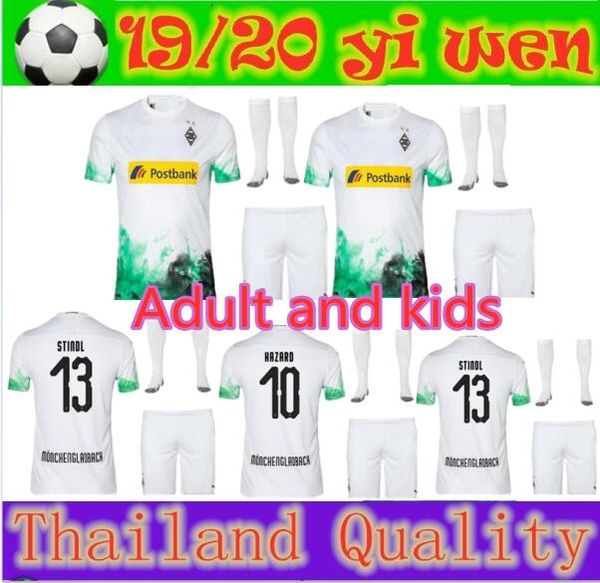 

2019 borussia monchengladbach and kids soccer jerseys 19 20 monchengladbach child hazard raffael stindl plea football shirts, Black;yellow