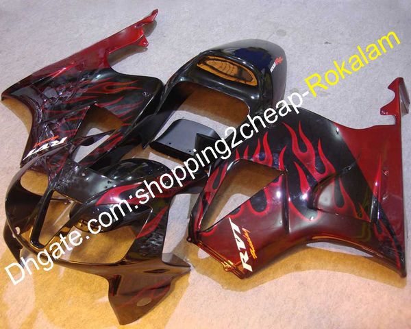 Honda RC51 VTR1000 SP1 VTR için Cowling 1000 SP2 00-06 RVT1000R 2000 2001 2002 2003 2004 2005 2006 Kırmızı Alev Karoser Motosiklet Peraz