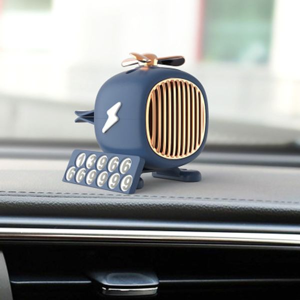 

new helicopter car air outlet freshener temporary parking number plate creative car solid perfume ornament 1 pcs