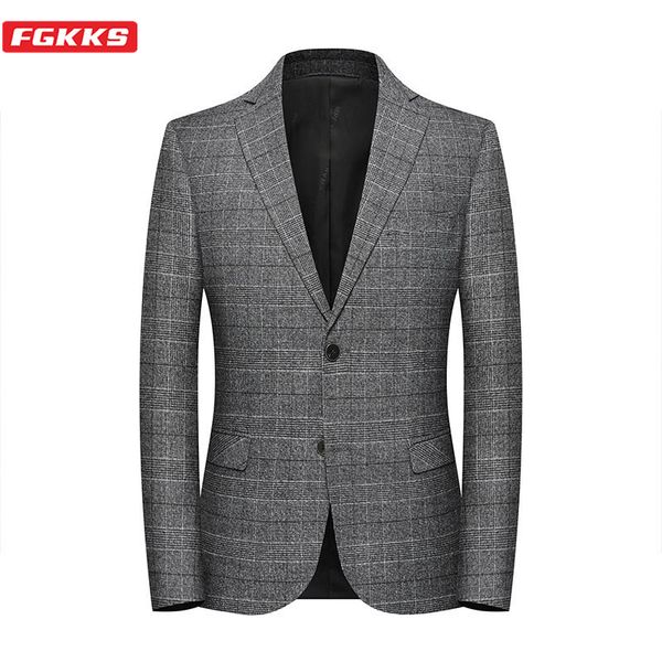

fgkks short blazer mens business casual mens stylish blazer spring autumn slim fit male, White;black