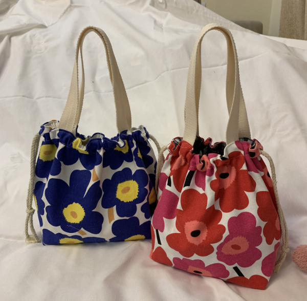 

fashion women bag girl canvas small bag flower lunch girl vintage lunch travel shopping h-5+988