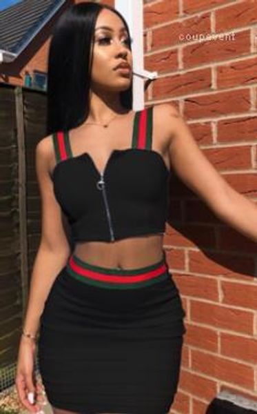 

women dress suits two pieces crop skirts 2pcs designer suits outfits clothing sets, White