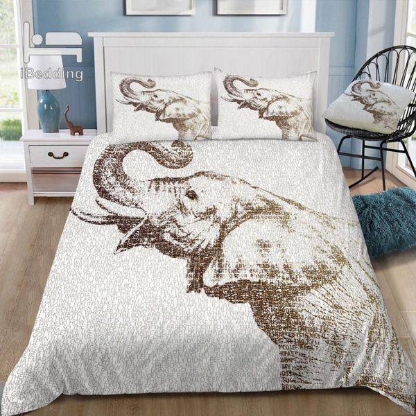

the wisest elephant 3d bedding set printed duvet cover set  king twin size
