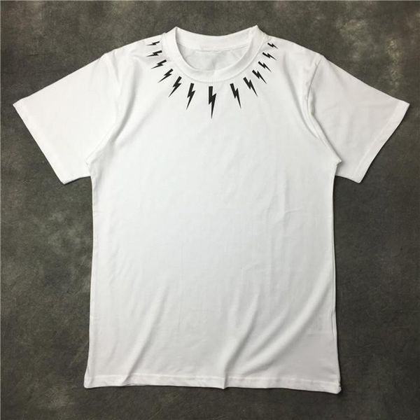 

men clothing summer mens t shirts geometric pattern printing fashion men women couples tee cool short sleeve crew neck tees men women white, White;black