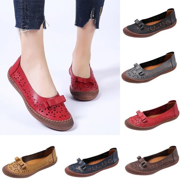 

sagace shoes women bow peas shoes soft bottom hollow single large size 35-45 zapatos mujer sapatos feminino d10, Black