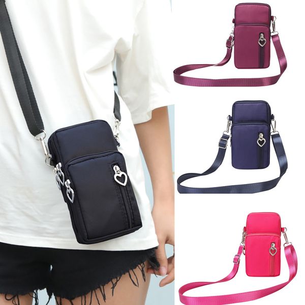 

outdoor fashion ladies solid color vertical bag diagonal bag handbag cycling bum shoulder phone anti-theft pack casual bags