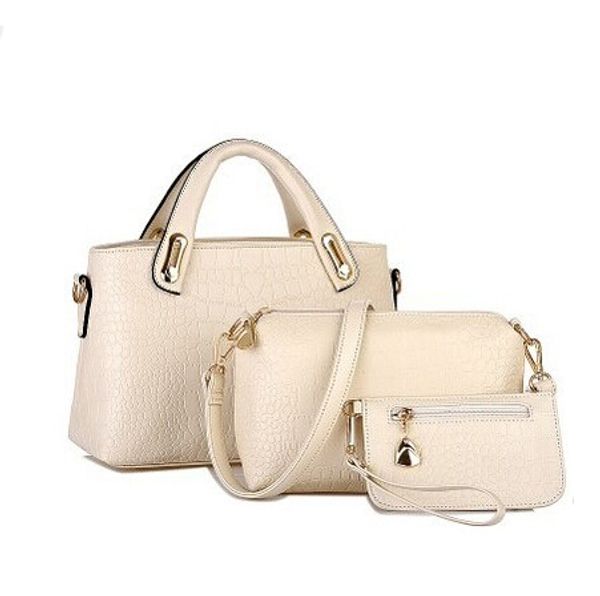 

famous brands handbags 2016 luxury elegant female big bags crocodile women's pu leather handbag 3 pcs/set women messenger bag