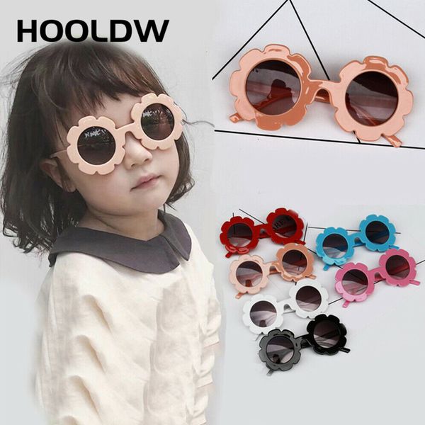 

hooldw round flower kids sunglasses uv400 baby girls boys sun glasses children outdoors sport travel goggle shades oculos de sol, Blue