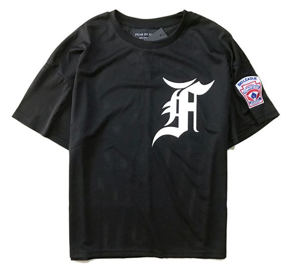 

2020 новая мужская дышащая нейтральная летняя спортивная одежда сетка туман футболка черно-белый уличный стиль футболка, White;black