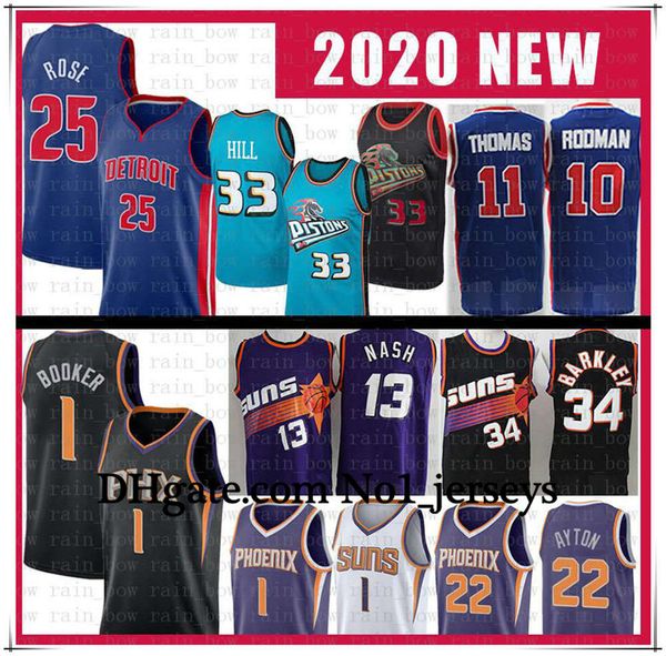 

mens kids devin 1 booker derrick 25 rose jersey piston deandre charles ayton steve barkley isiah nash dennis thomas grant rodman hill, Black;red
