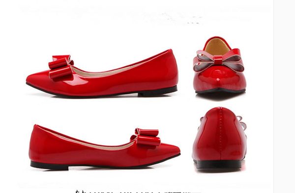 

2020 spring and autumn with new style fashion flat bottom pointed end bowknot women's shoes @mqwbh623, Black