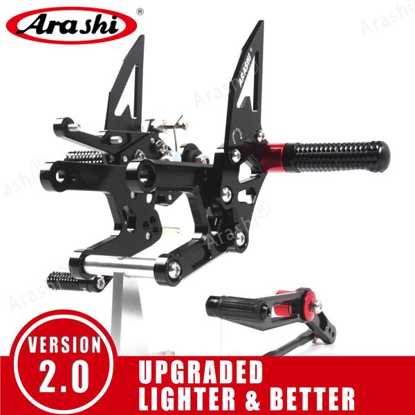 

arashi for yamaha yzf r6 2003 - 2018 cnc adjustable footrest motorcycle rearset footpegs yzf-r6 2011 2012 2013 2014 2015 2016