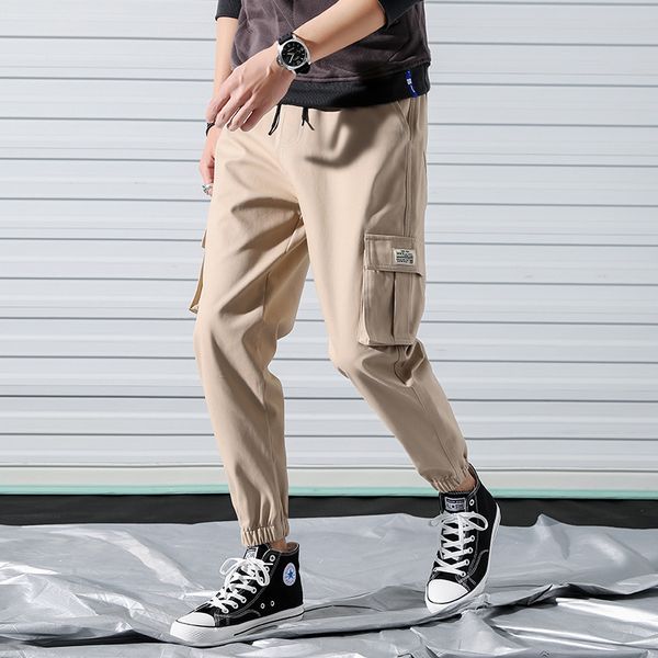 

designer mens pants sell mens pants with panelled pattern casual trousers for men fashion warm trousers for autumn winter sizes m-4xl, Black