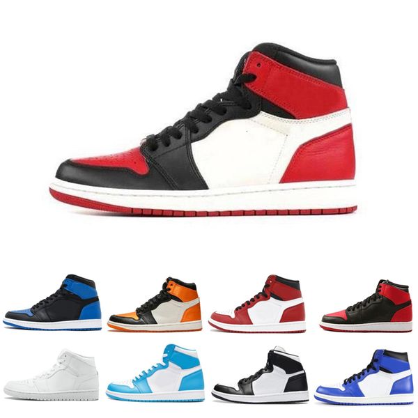 

1 og 3 banned bred royal blue mid hare mens basketball shoes for men 1s 2019 most popular high obsidian unc sport shoes eur 36-47