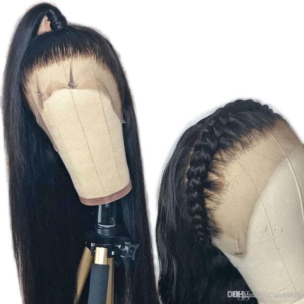

straight high temperature wire wig pre plucked with wig for black women medium to long straight hair fashion wig in nature