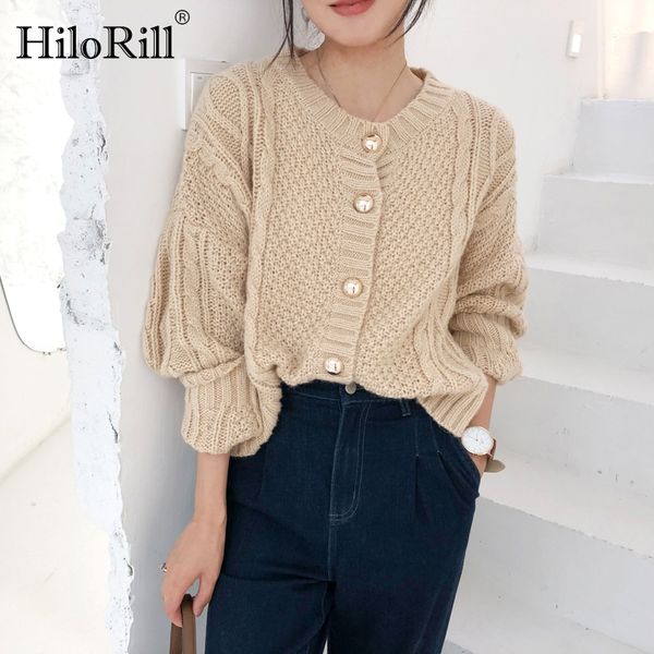 

vintage solid knit cardigan women autumn winter sweater casual lazy ofa sweater knitwear single breasted cardigan femme coat