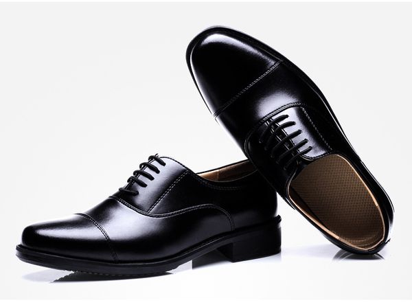 

dresses hollow sergeant three joint shoes standard school uniforms officers three pointed scalp shoes, Black