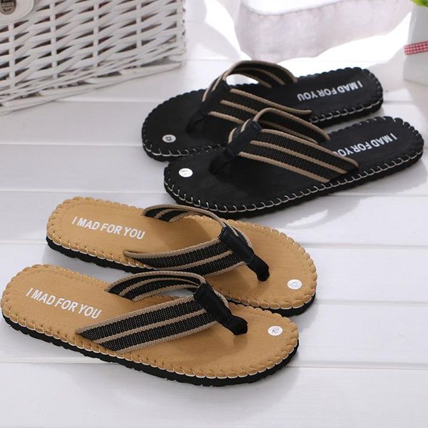 

men summer flip flop shoes sandals male slipper indoor or outdoor beach flip flops men fashion home non-slip breathable slippers, Black