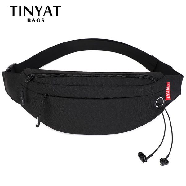 

tinyat men waist bag pack purse waterproof canvas travel phone belt bag pouch for men women casual for belt hip pack t2003