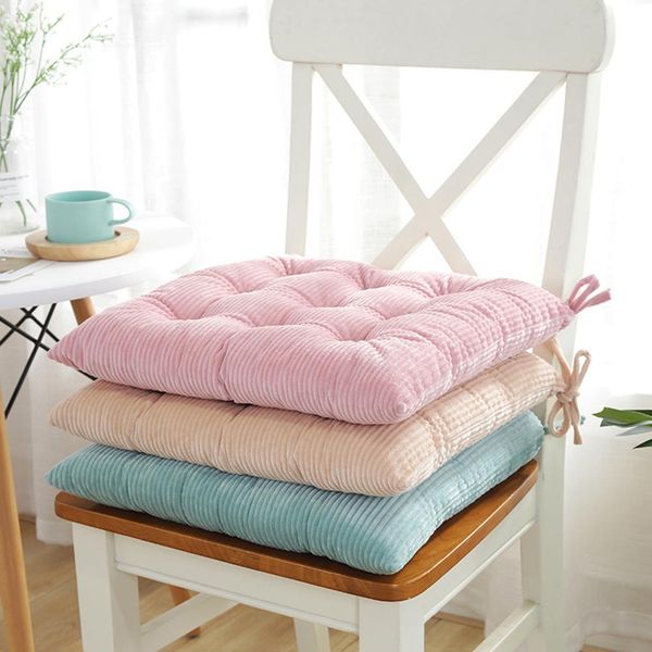 

hobbylane 40*40cm solid color thicken chair seat cushion home sofa throw square pillow home decoration ing