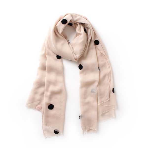 

embroidery dot cotton thin scarves women autumn winter fringed long silk scarf shawl wraps 2018 new fashion hijab neckerchief