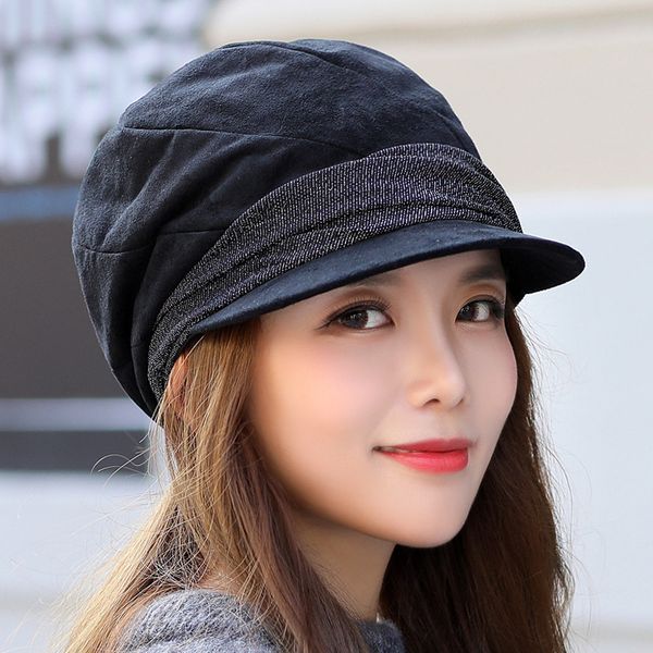 

super warm fashion artist wool women beret hat for women cap female cap casual dome bare chapeu hats boina, Blue;gray