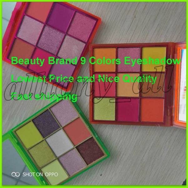 

Beauty brand eye hadow neon 3 tyle 9 color matte himmer eye hadow co metic 120g hipping