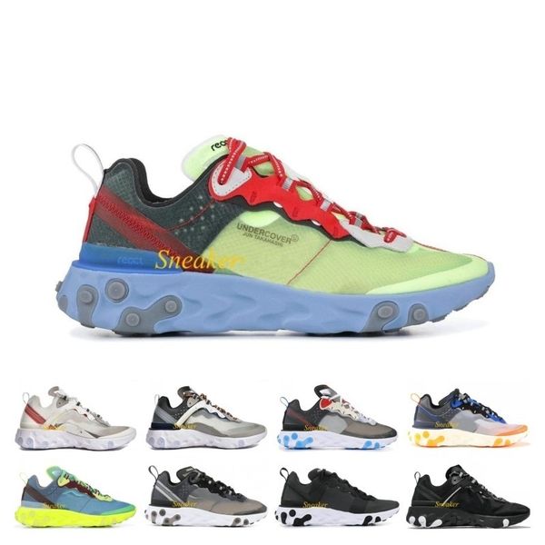 

wholesale epic react element 87 undercover running shoes men women designer sneakers dark grey p blue sports trainer shoes