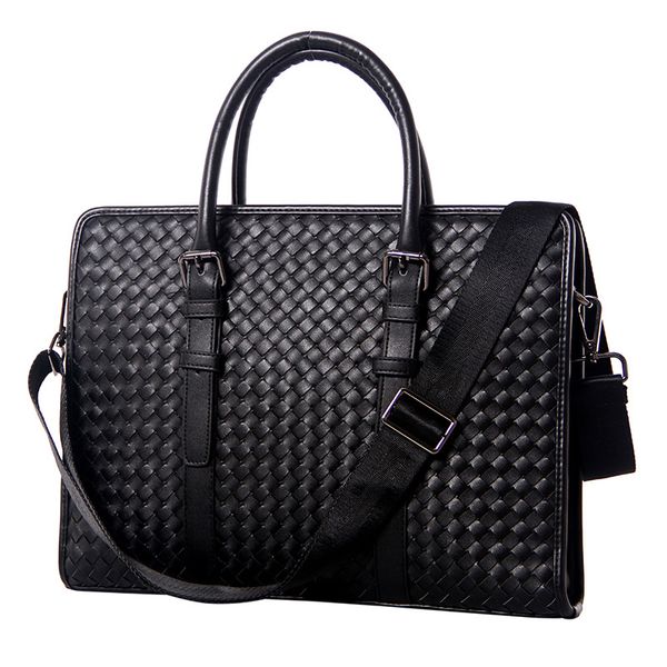 

100% cow genuine leather men briefcase bag business handbag male lapshoulder bags tote computer natural skin men briefcase