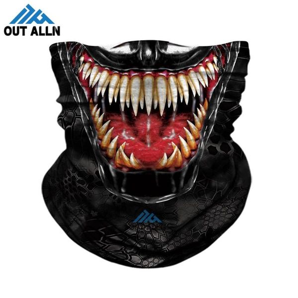 

3d venom cycling face mask outdoors seamless bandana headband tom hardy neck gaiter motor face shield joker bandanas ski masks, Black