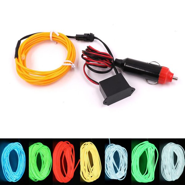 

flashing el wire neon lighting lamp 5m flexible battery power led ribbon light cold light stage props strip light 10 colors