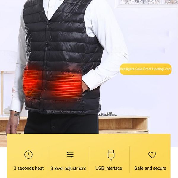 

smart heater hunting vest heated jacket heating winter clothes men thermal outdoor sleeveless vest hiking climbing fishing, Gray;blue