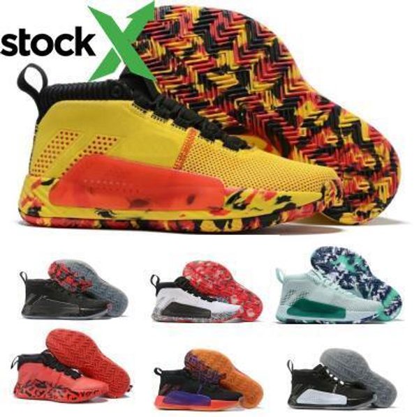 

баскетбольная обувь кроссовки 2020 d lillard dame 5 mens 5s серый окрашенный rip city signature brand высокое качество des chaussures тренер