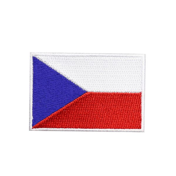 10 Stück hochwertige bestickte Aufnäher mit Flagge der Tschechischen Republik zum Aufbügeln, patriotische Militärflicken mit Kleber für Rucksack-Mantel-DIY