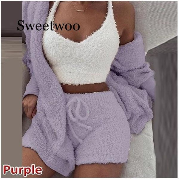 

трикотажное 2 шт установлен короткий комбинезон комбинезон женщин осень мягкий теплый сексуальный женский костюм для подвижных игр зимних пл, Black;white