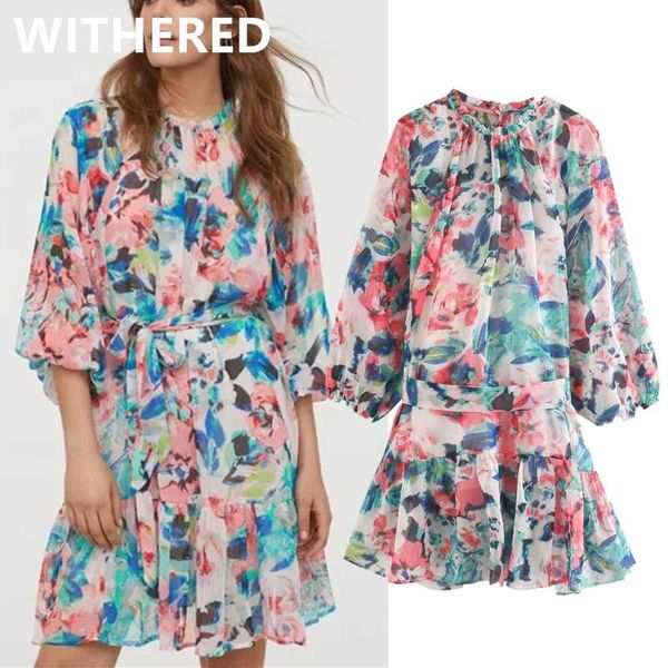 

увядший инди фолк старинные цветочные печати шифон пляж свободные летние платья женщины vestidos de fiesta de noche vestidos party dress, Black;gray