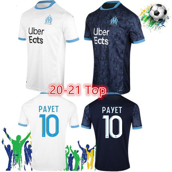 

таиланд maillot om olympique de marseille футбол джерси 2020 2021 марсель maillot de foot benedetto payet  gustavo 20 21 thauvin рубашки, Black;yellow