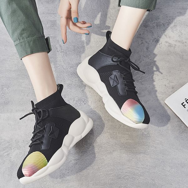 

2020 new mesh shoes ladies casual comfortable sneakers women summer breathable shoes female breathable plus size casual, Black