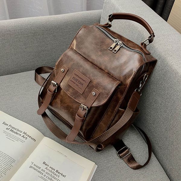 

backpacks party solid pu leather school bag zipper black fashion fashionable school bags for teenage girls mochila notebook