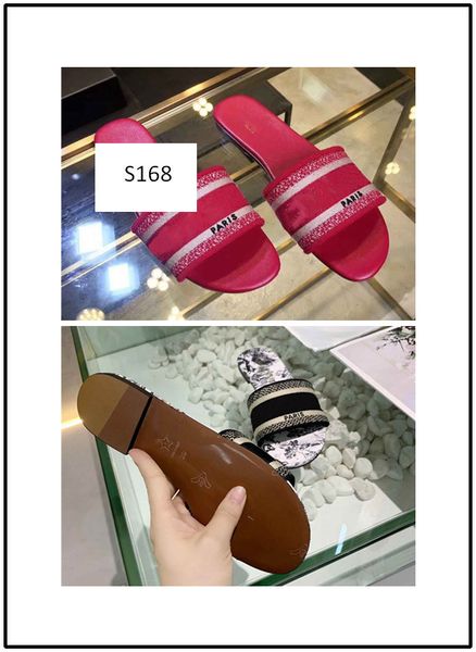 

wholesale new dazzle flowers women sandals designer flat slippers embroidery slipper floral brocade slipper flip flops striped 8, Black