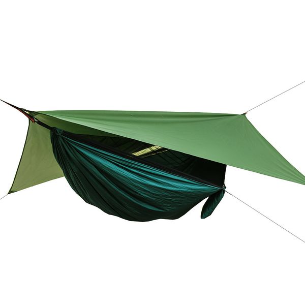 

wholesale outdoor waterproof nylon camping hanging tent swing bed hammock with mosquito net and rain cover