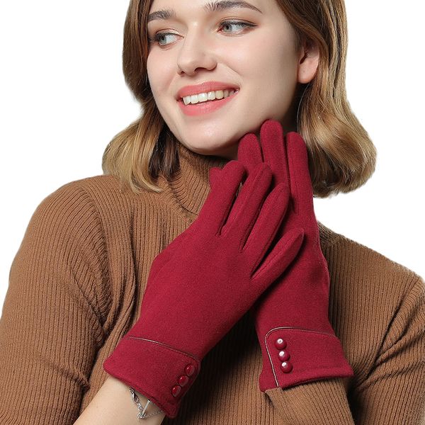 

sparsil зимы женщин velvet сенсорный экран перчатки теплый флис полный finger кашемир рукавицы ветрозащитный элегантные перчатки женщина дев, Blue;gray