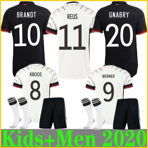 

men + kids germany 2020 soccer jerseys home away kit hummels kroos draxler reus muller gotze kimmich football shirt uniforms, Black;yellow
